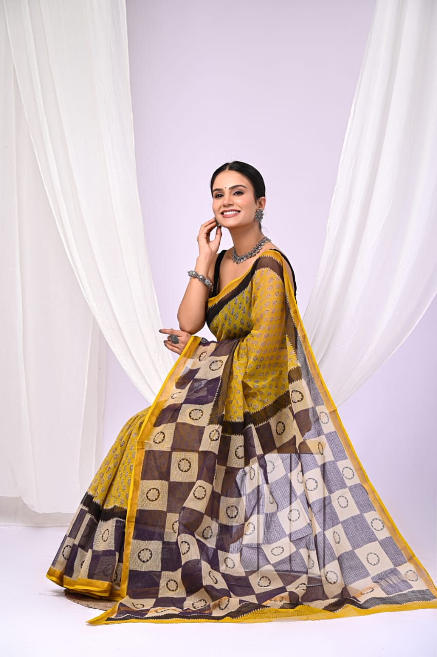 Kota Doriya Silk Saree With Blouse Piece - BFSGKDS29