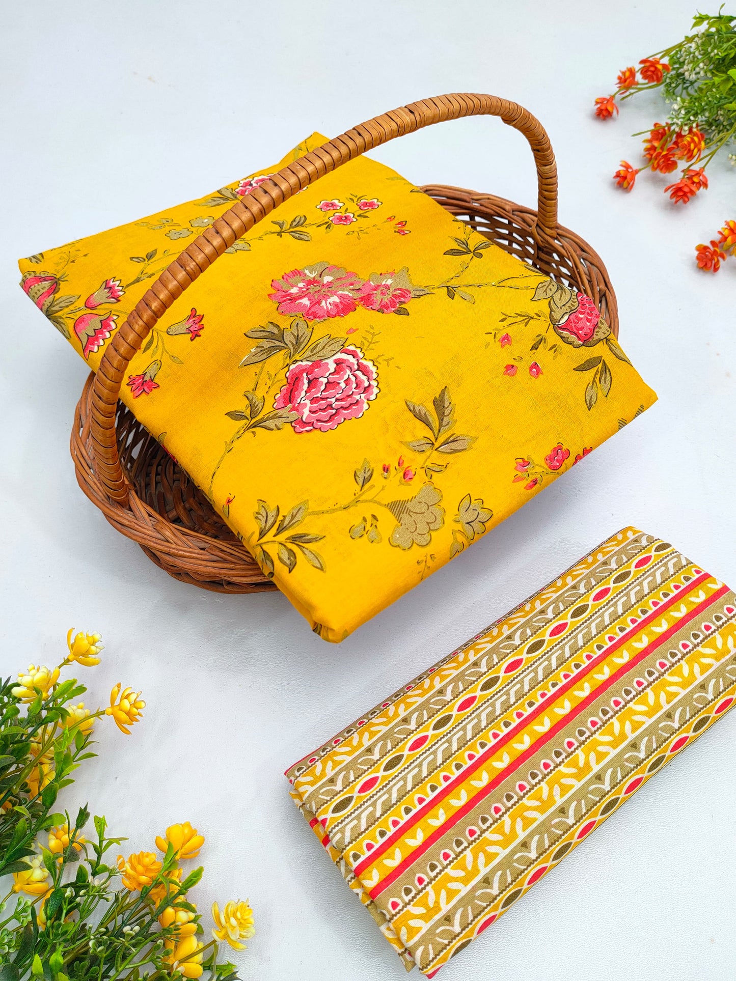 Best Quality Cotton Top Bottom Sanganeri Print Set - BFJFTB24