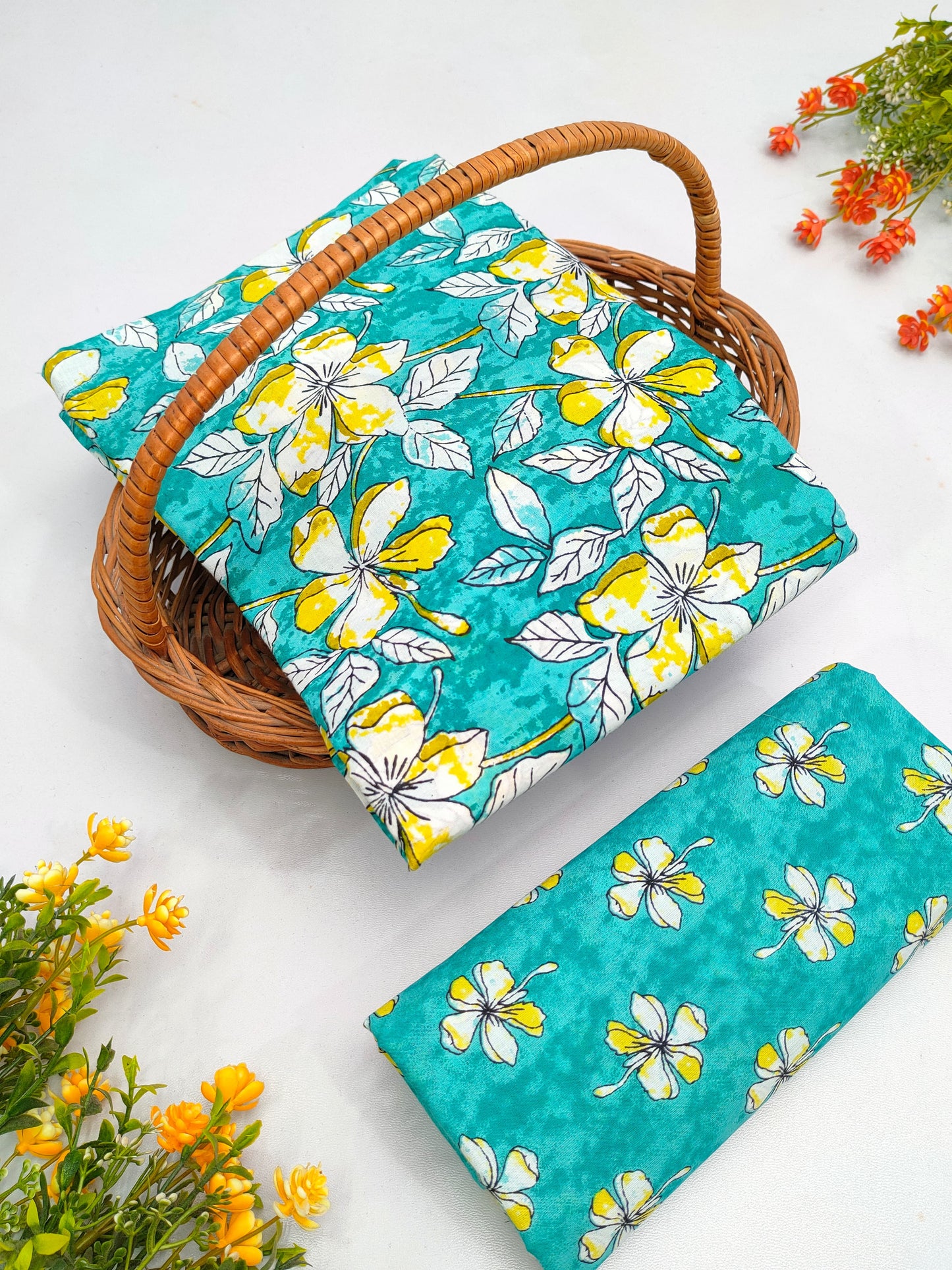 Best Quality Cotton Top Bottom Sanganeri Print Set - BFJFTB29