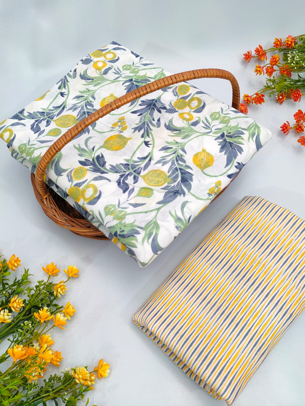 Cotton Top Bottom Sanganeri Print Set - BFTB15