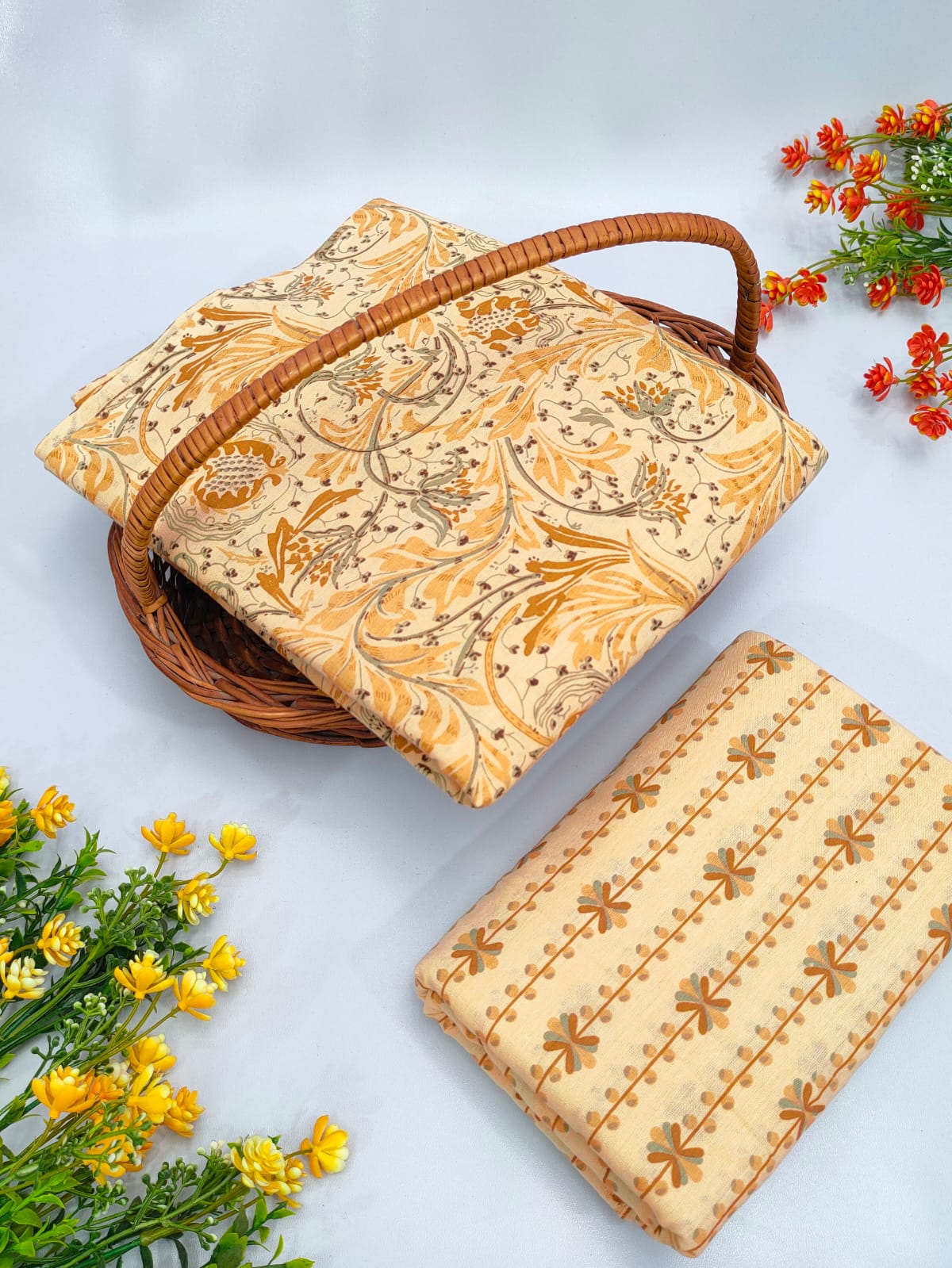 Cotton Top Bottom Sanganeri Print Set - BFTB31