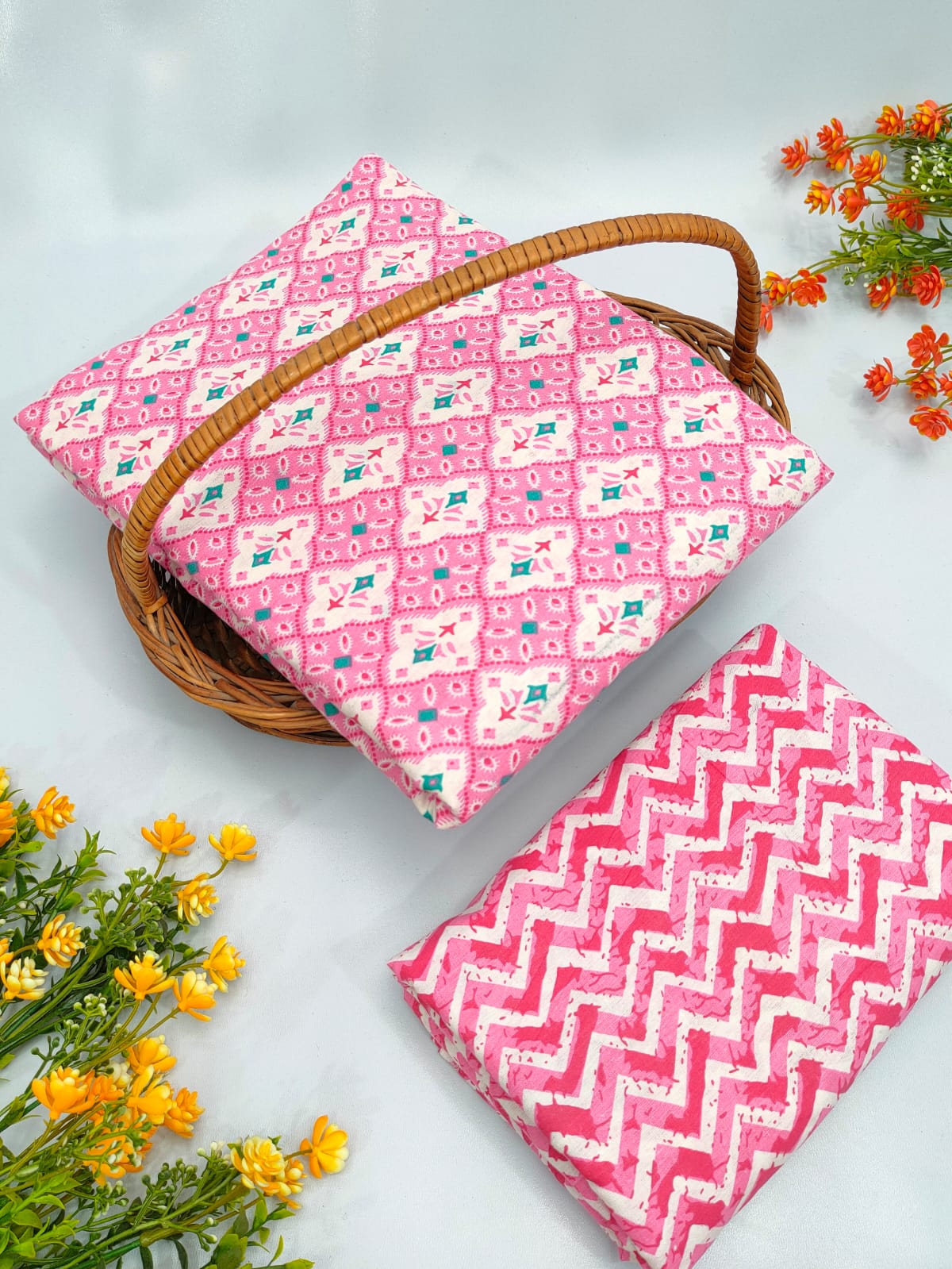 Cotton Top Bottom Sanganeri Print Set - BFTB33