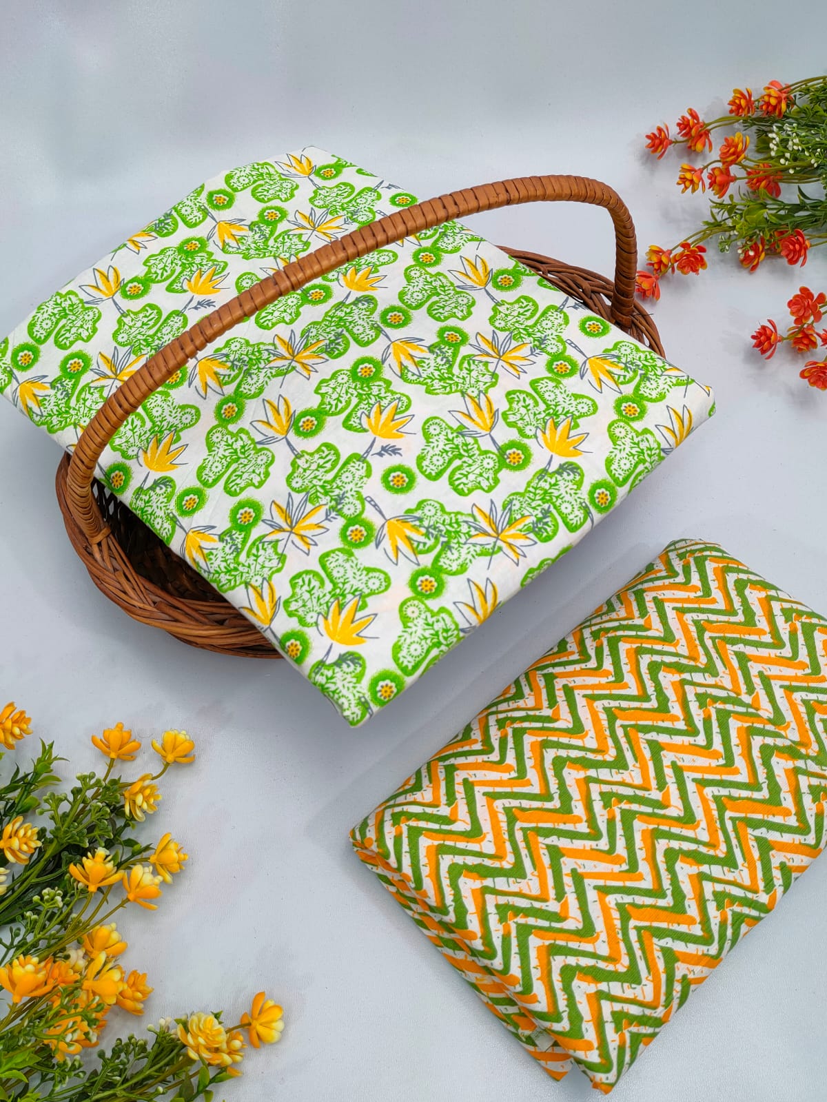 Cotton Top Bottom Sanganeri Print Set - BFTB3
