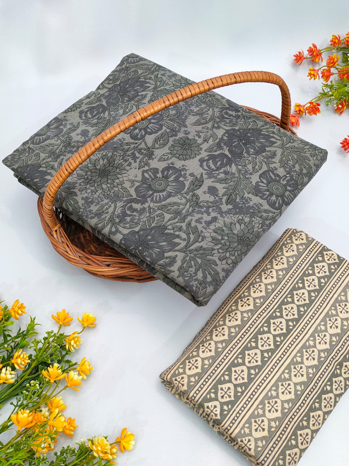 Cotton Top Bottom Sanganeri Print Set - BFTB45
