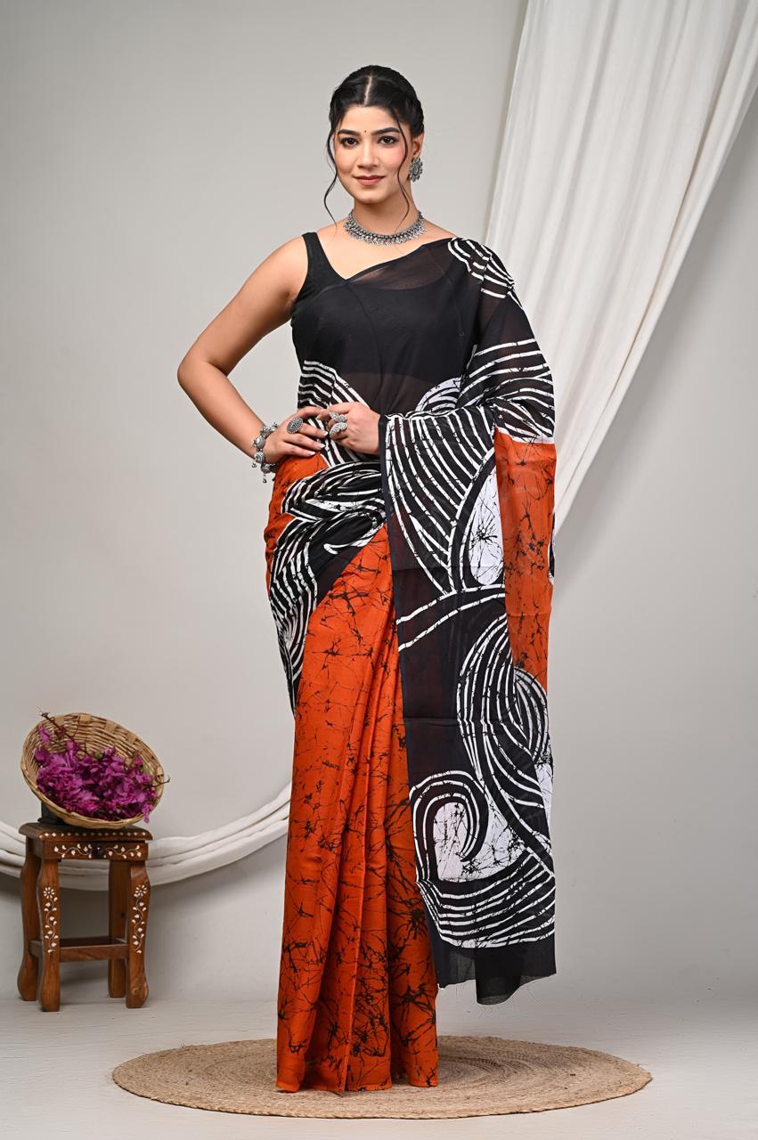 soft Mul cotton saree for summer