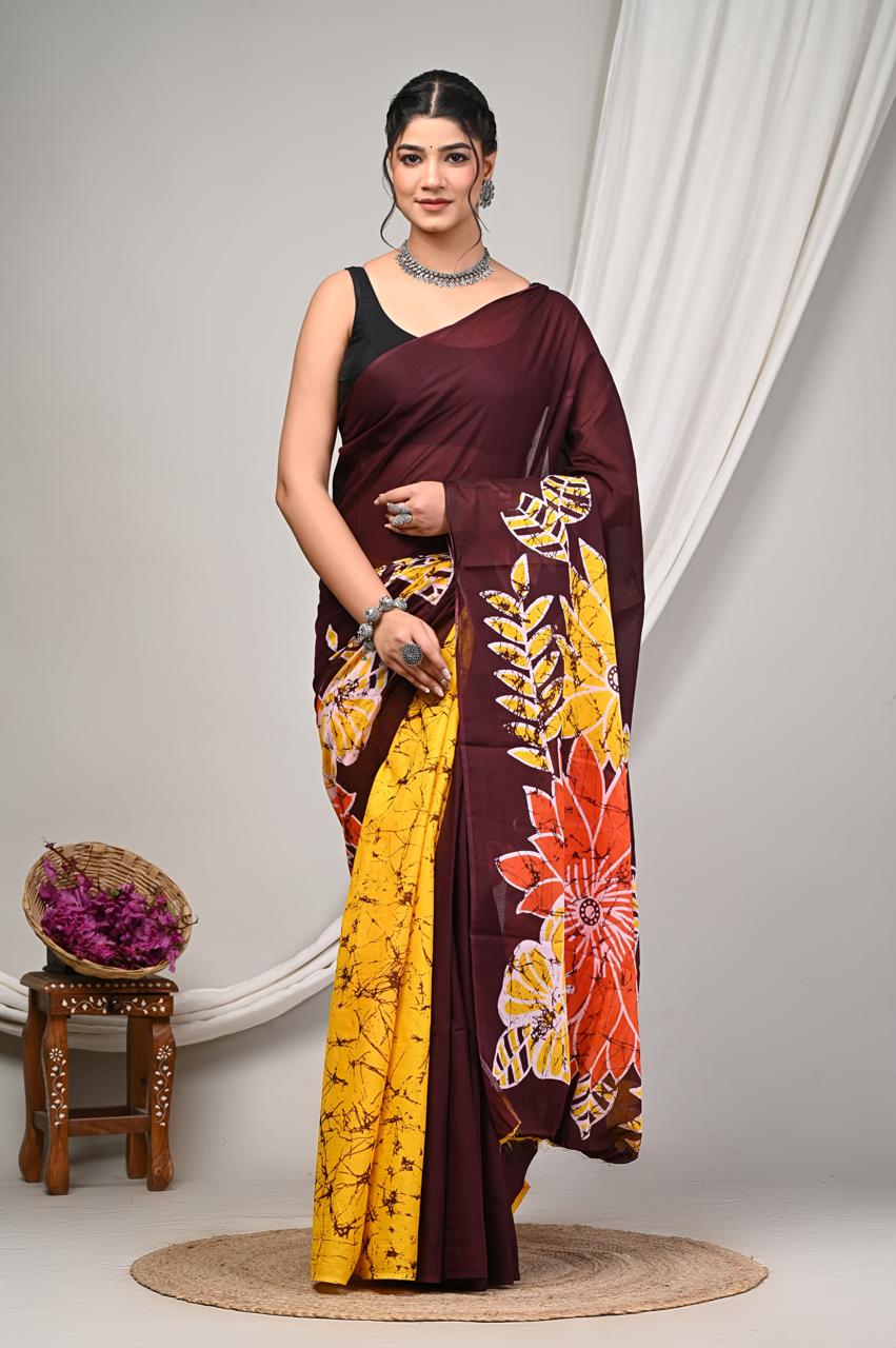 soft Mul cotton saree for summer
