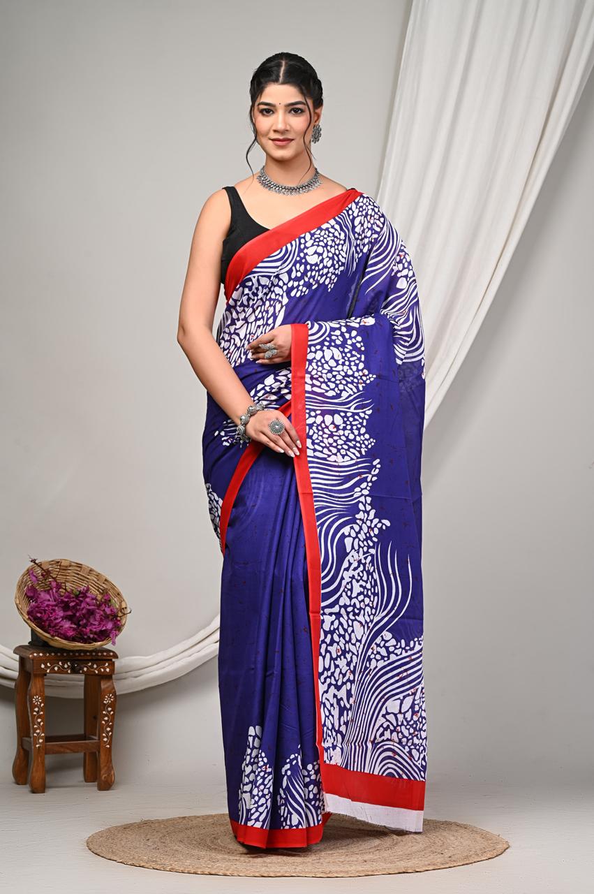 soft Mul cotton saree for summer