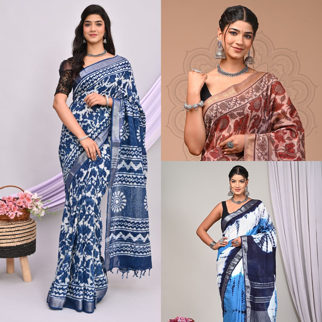 Bagru Sarees