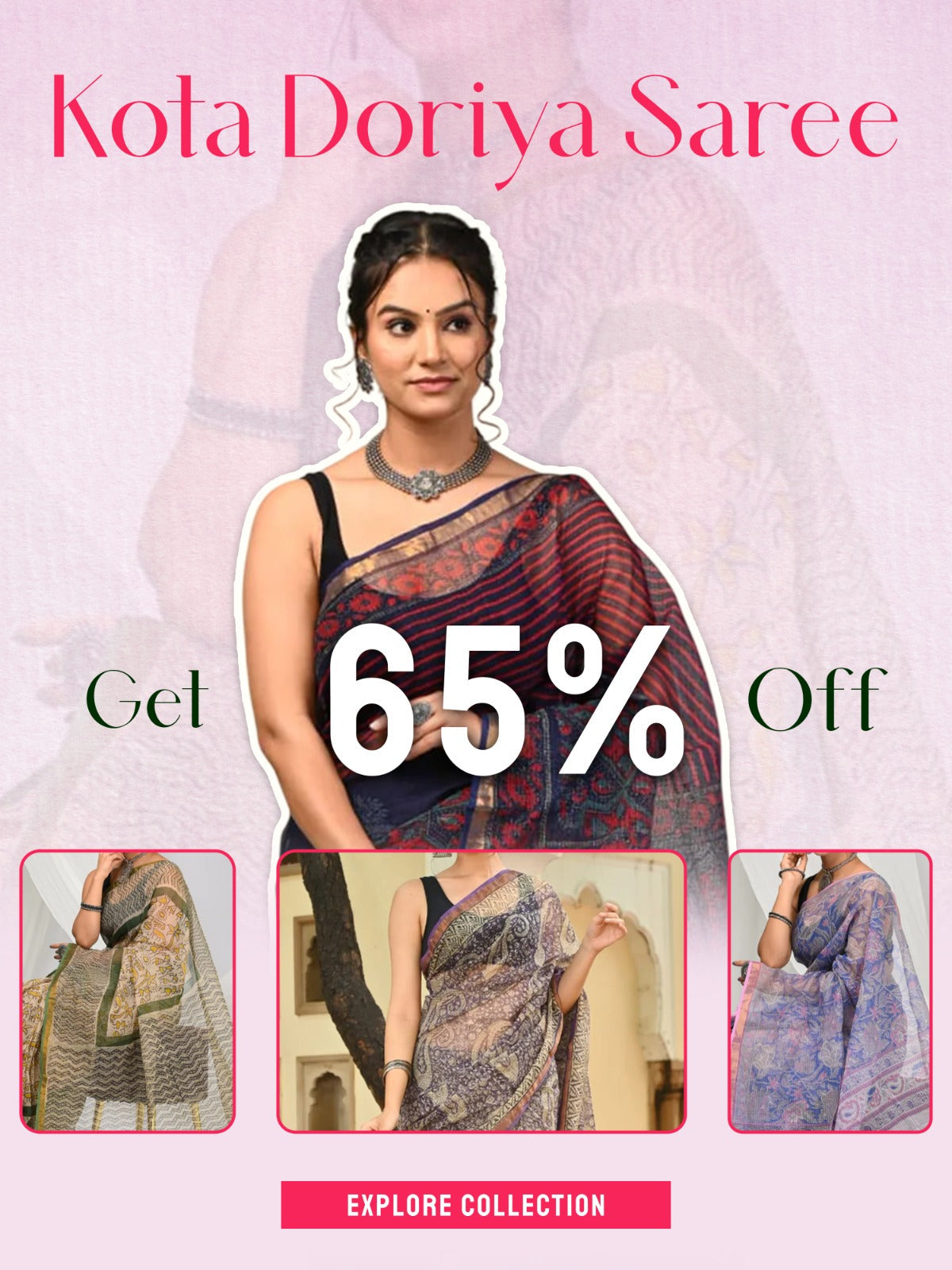 Clearance - Bagru Block Print Sarees