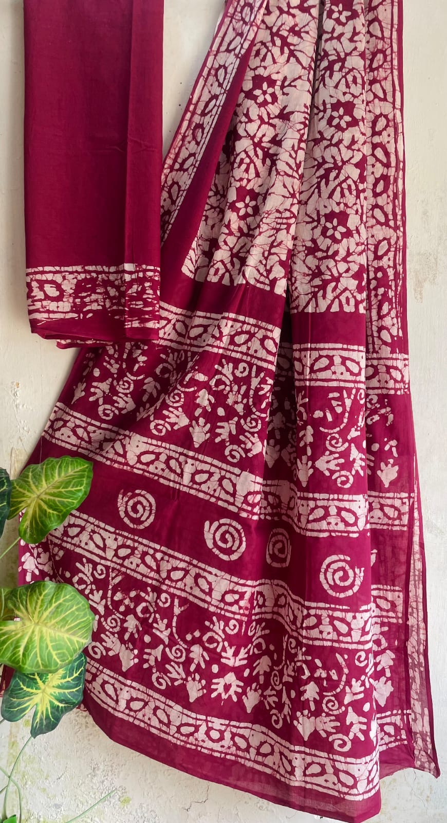 Mul Cotton Hand Block Printed Saree With Blouse Piece - BFSCMA94