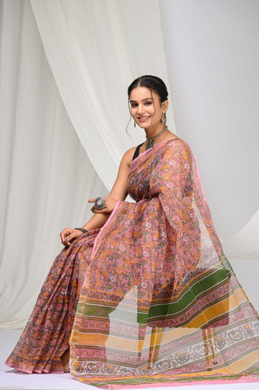Kota Doriya Silk Saree With Blouse Piece - BFSGKDS10