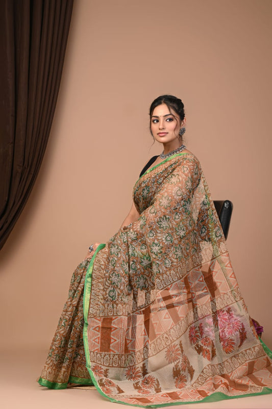 Kota Doriya Silk Saree With Blouse Piece - BFSGKDS4