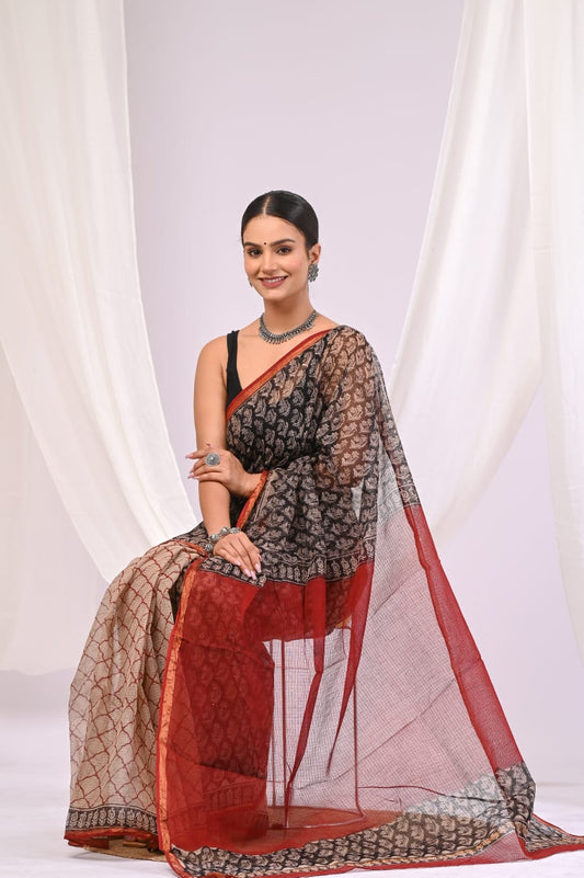 Kota Doriya Silk Saree With Blouse Piece - BFSGKDS25
