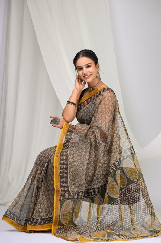 Kota Doriya Silk Saree With Blouse Piece - BFSGKDS26
