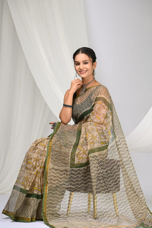 Kota Doriya Silk Saree With Blouse Piece - BFSGKDS27
