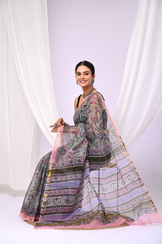 Kota Doriya Silk Saree With Blouse Piece - BFSGKDS30