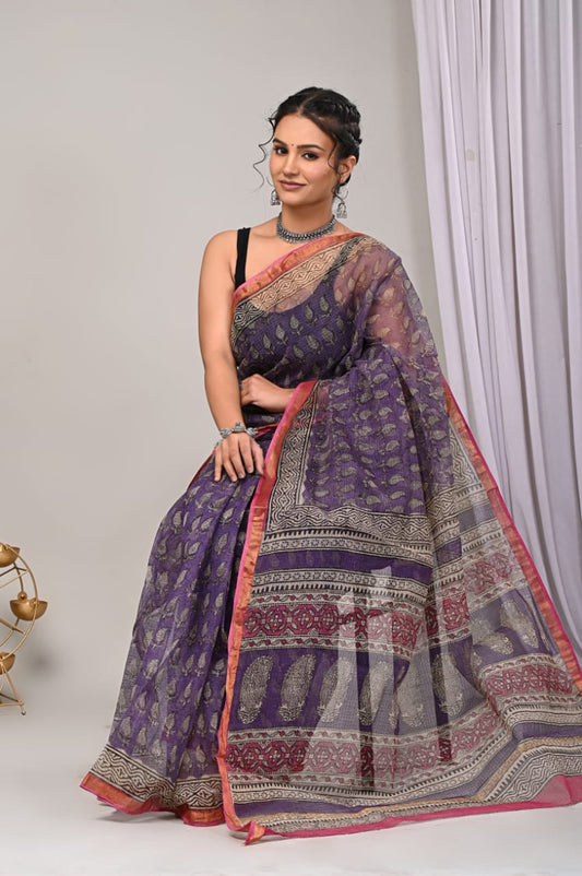Kota Doriya Silk Saree With Blouse Piece - BFSGKDS32