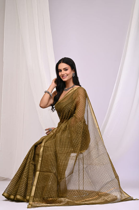 Kota Doriya Silk Saree With Blouse Piece - BFSGKDS31