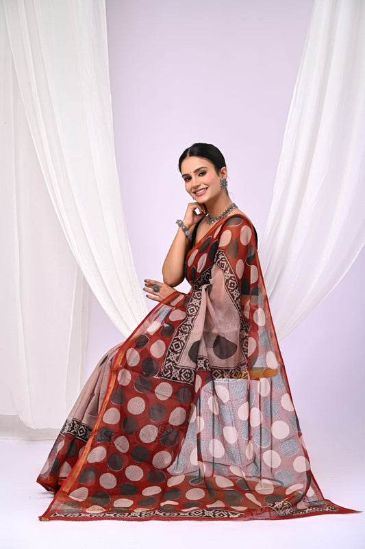 Kota Doriya Silk Saree With Blouse Piece - BFSGKDS37