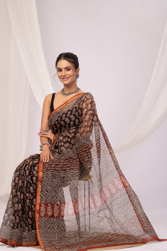 Kota Doriya Silk Saree With Blouse Piece - BFSGKDS36