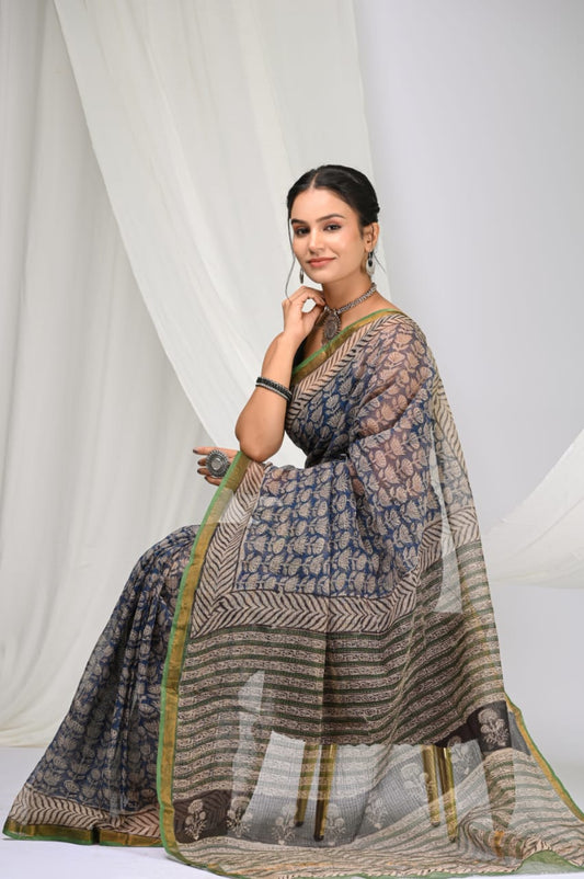 Kota Doriya Silk Saree With Blouse Piece - BFSGKDS35