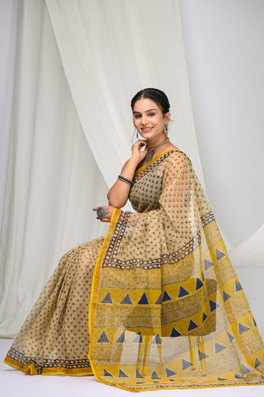 Kota Doriya Silk Saree With Blouse Piece - BFSGKDS1