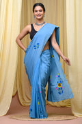Premium Mul Cotton Hand Brush Painted Saree With Blouse Piece - BFSBTC40