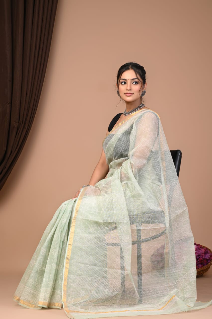 Kota Doriya Silk Saree With Blouse Piece - BFSGKDS30