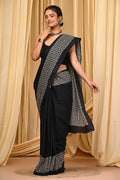 Premium Mul Cotton Hand Block Printed Saree With Blouse Piece - BFSBTC18