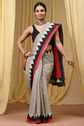 Premium Mul Cotton Hand Block Printed Saree With Blouse Piece - BFSBTC7