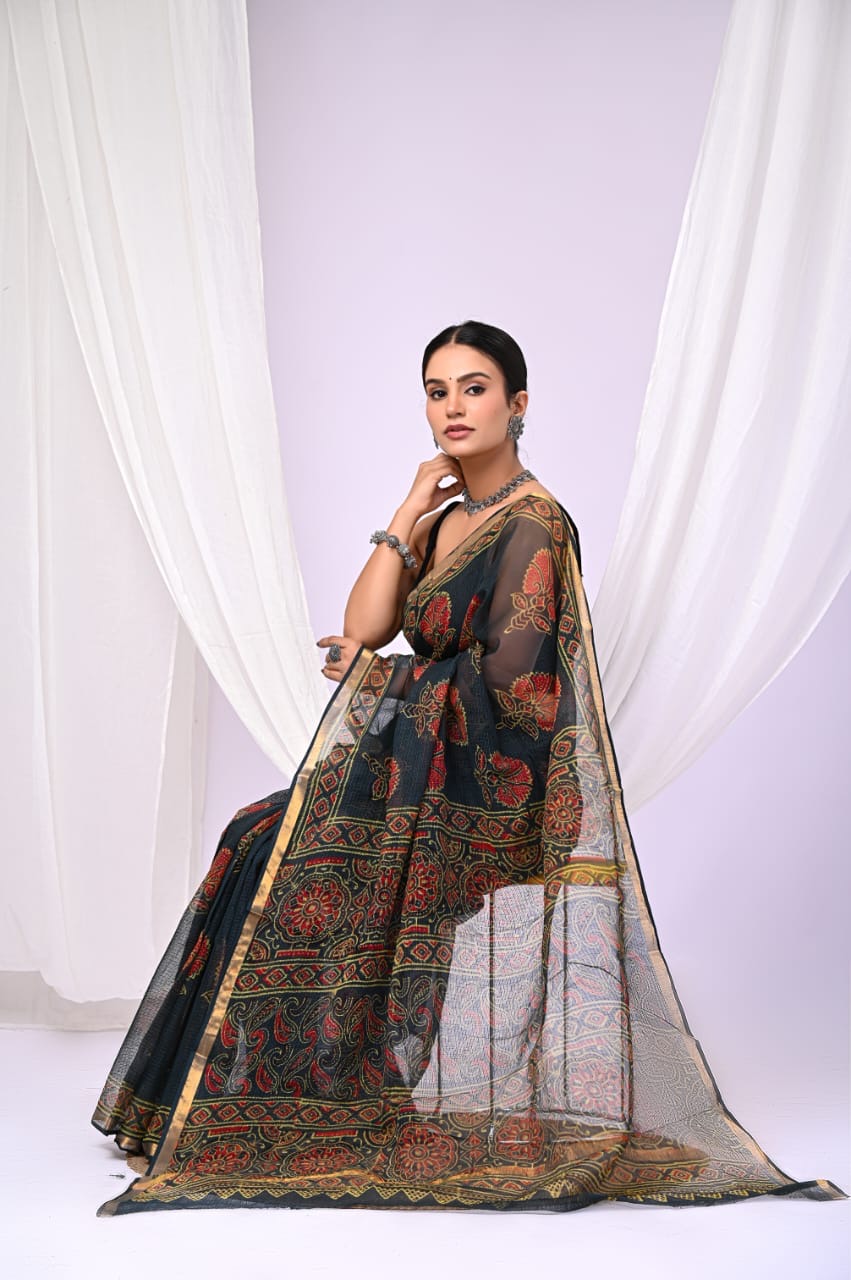 Kota Doriya Silk Saree With Blouse Piece - BFSGKDS18