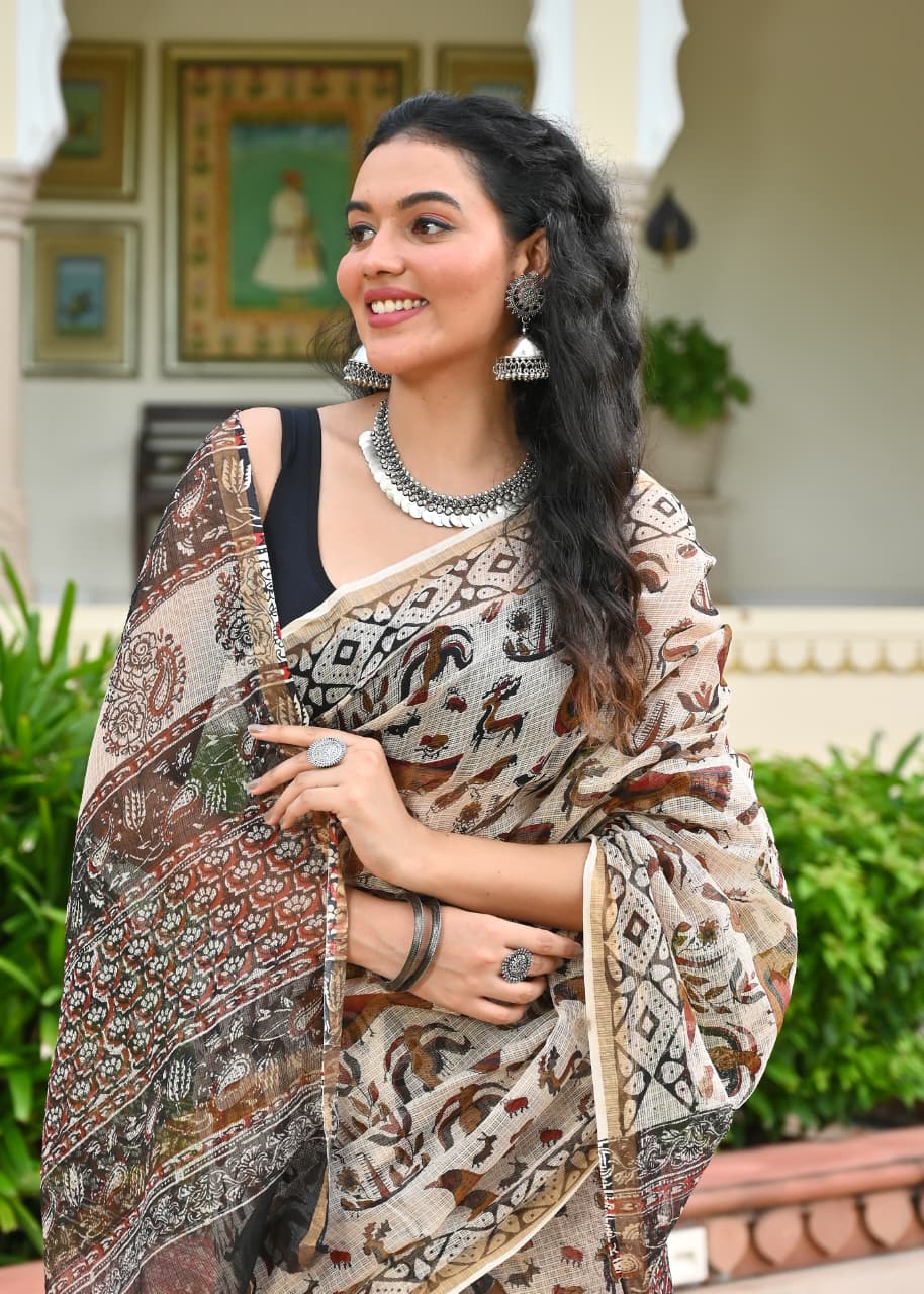 Kota Doriya Silk Saree With Blouse Piece - BFSGKDS3