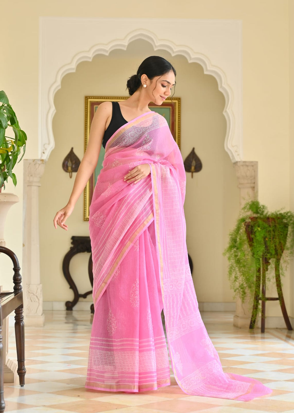 Kota Doriya Silk Saree With Blouse Piece - BFSGKDS5