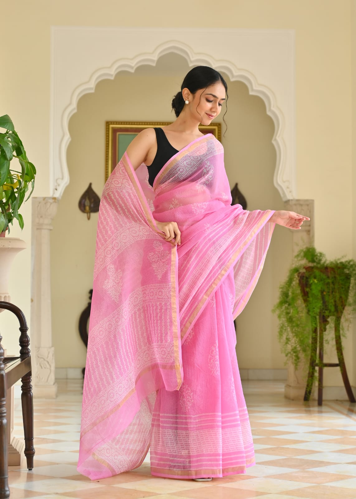 Kota Doriya Silk Saree With Blouse Piece - BFSGKDS5