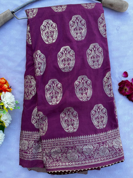 Dolla Silk Hand Woven Zari Work Best Quality Saree With Blouse BFSLB20