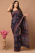 bagru, bagru saree, Chanderi Silk Saree, hand block saree, saree