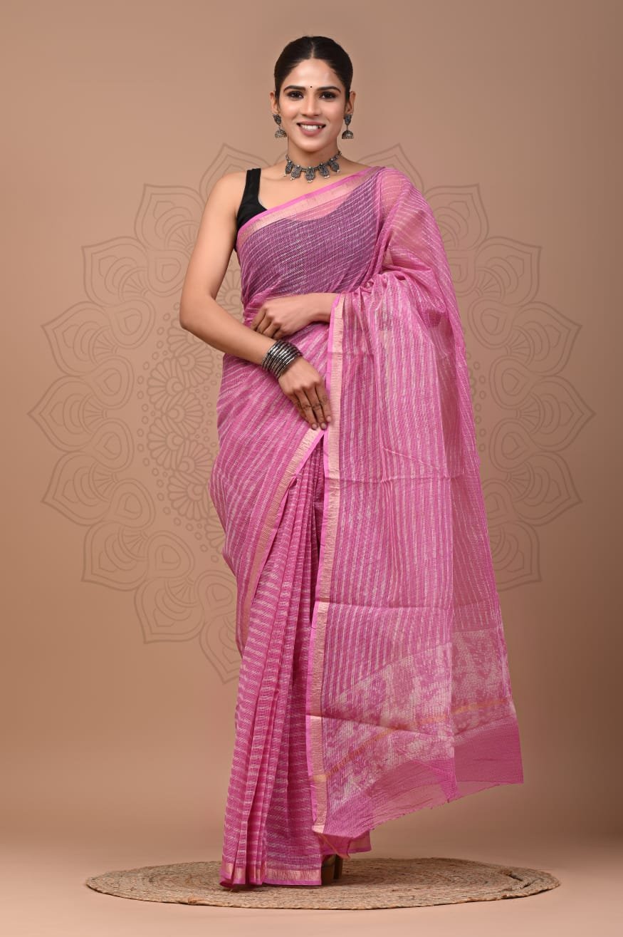 bagru, bagru saree, Chanderi Silk Saree, hand block saree, saree