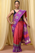 Mul Cotton Hand Block Printed Saree With Blouse Piece