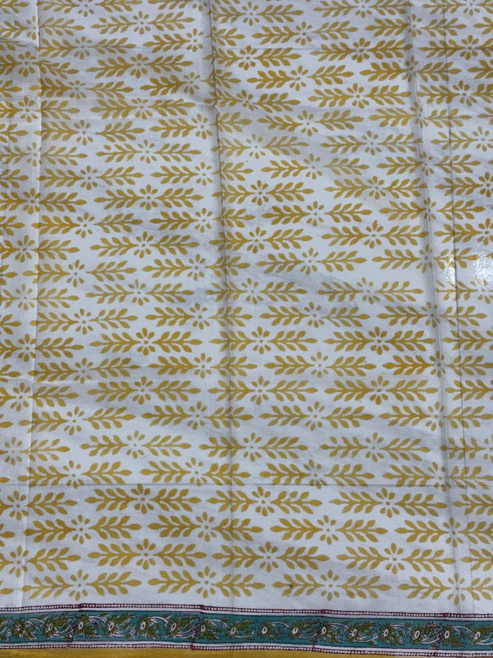 Bagru Cotton Hand Block Printed Saree With Blouse Piece - BFSGC81
