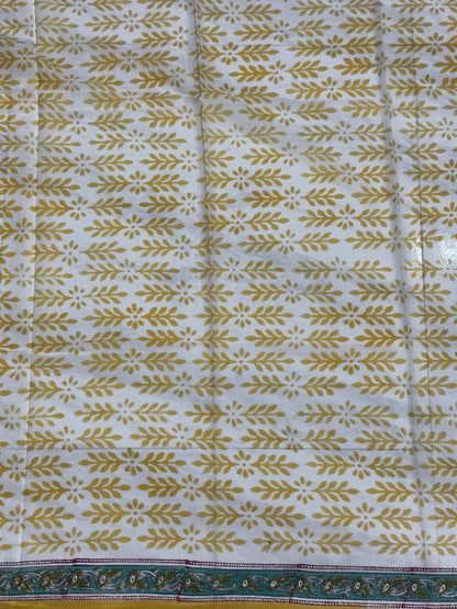 Bagru Cotton Hand Block Printed Saree With Blouse Piece - BFSGC81