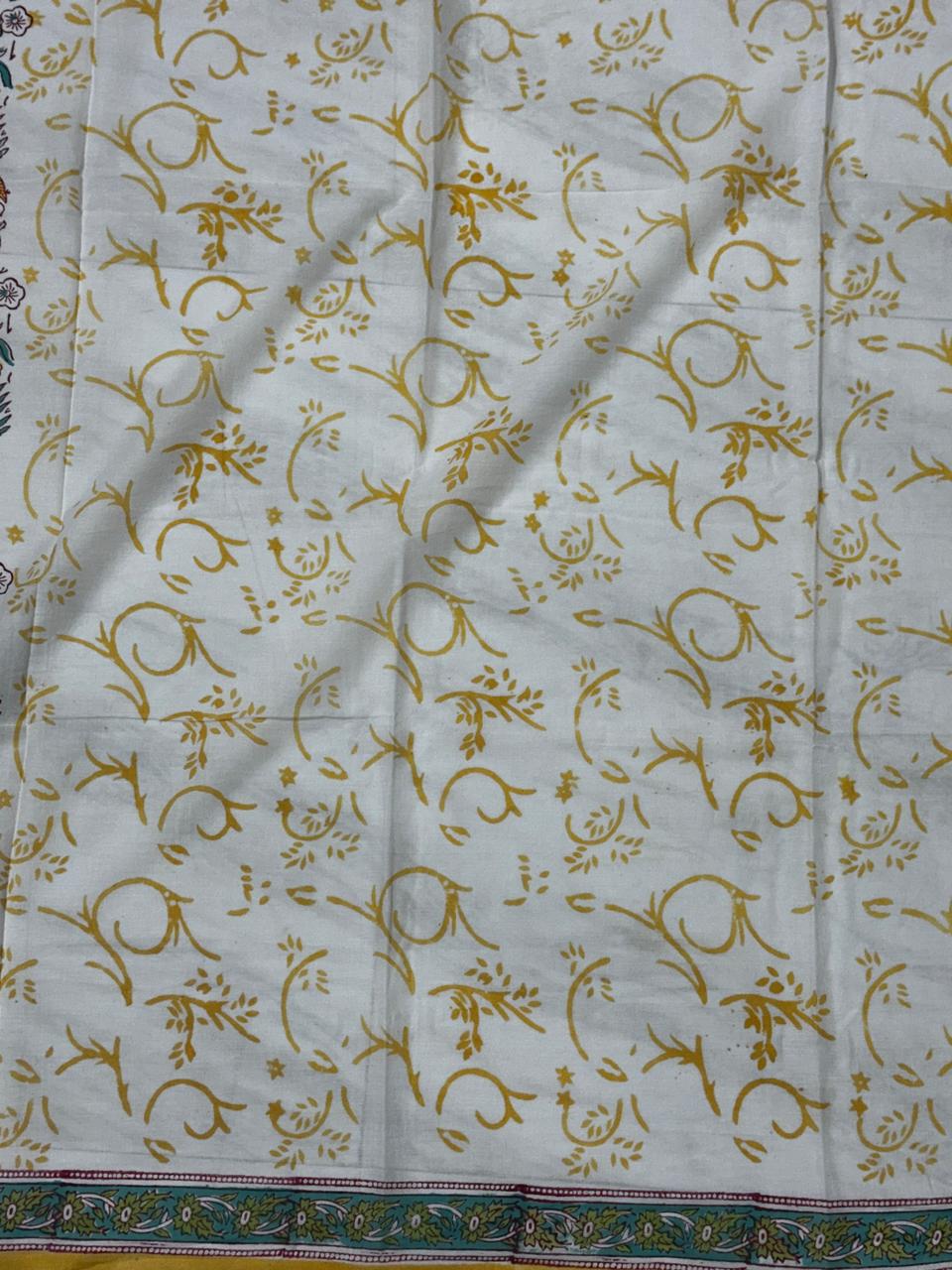 Bagru Cotton Hand Block Printed Saree With Blouse Piece - BFSGC77