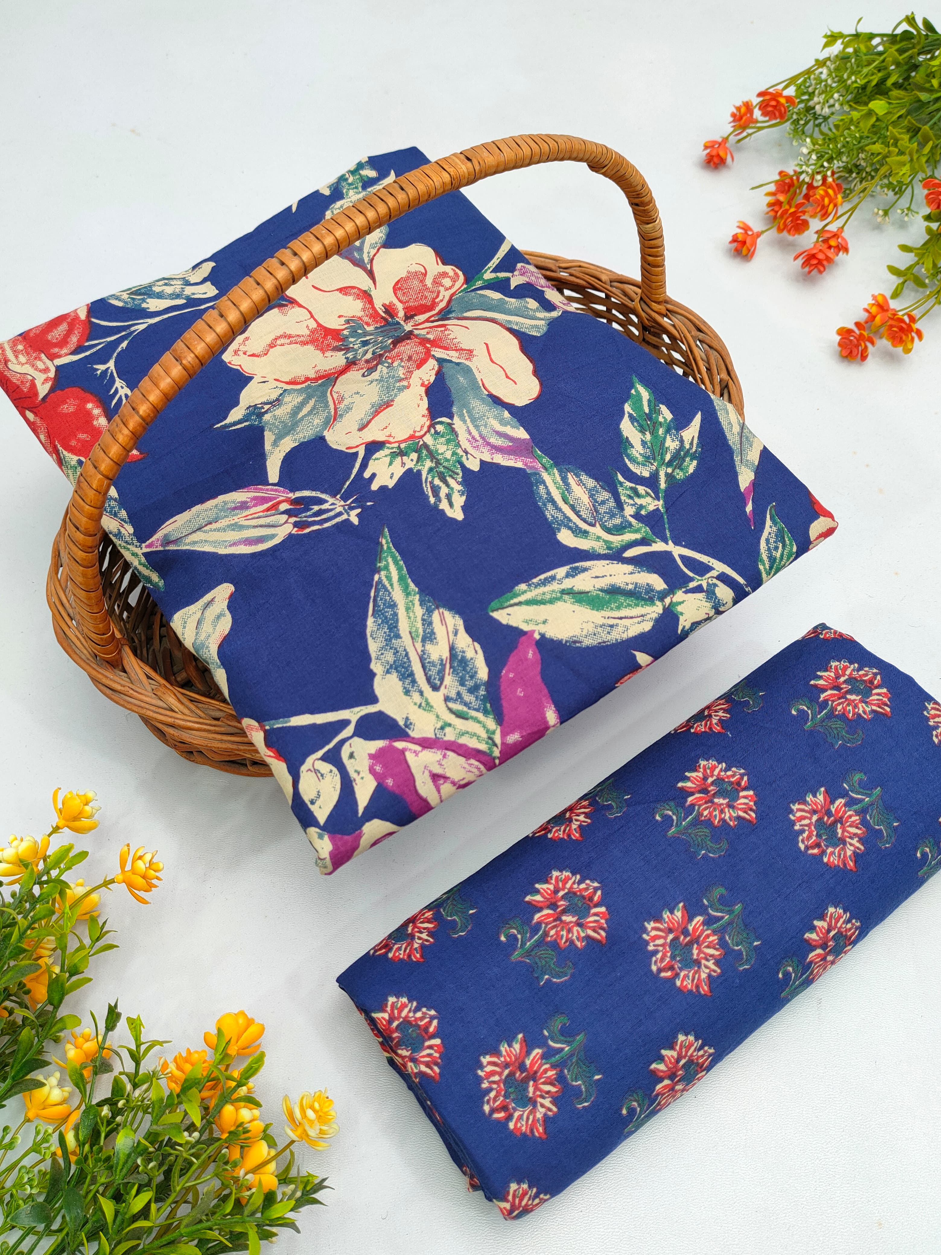 Best Quality Cotton Top Bottom Sanganeri Print Set - BFJFTB10