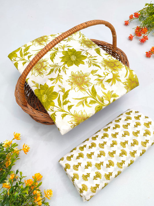 Best Quality Cotton Top Bottom Sanganeri Print Set - BFJFTB14