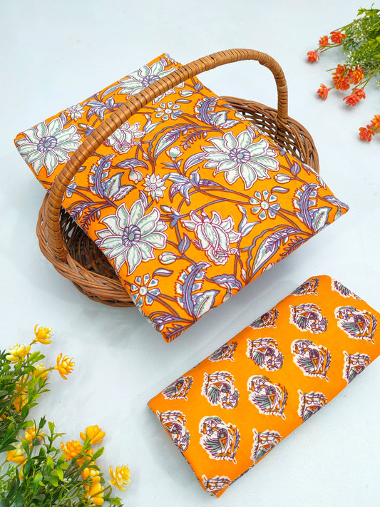 Best Quality Cotton Top Bottom Sanganeri Print Set - BFJFTB19
