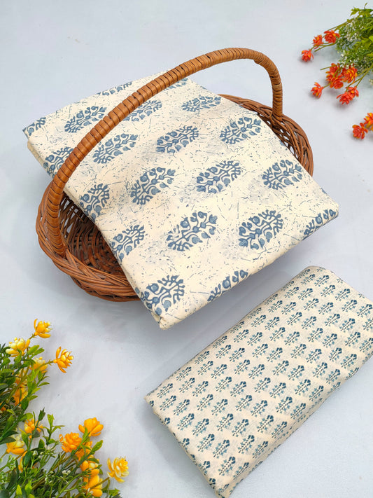 Best Quality Cotton Top Bottom Sanganeri Print Set - BFJFTB21