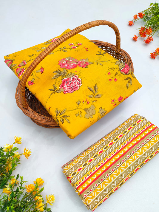 Best Quality Cotton Top Bottom Sanganeri Print Set - BFJFTB24