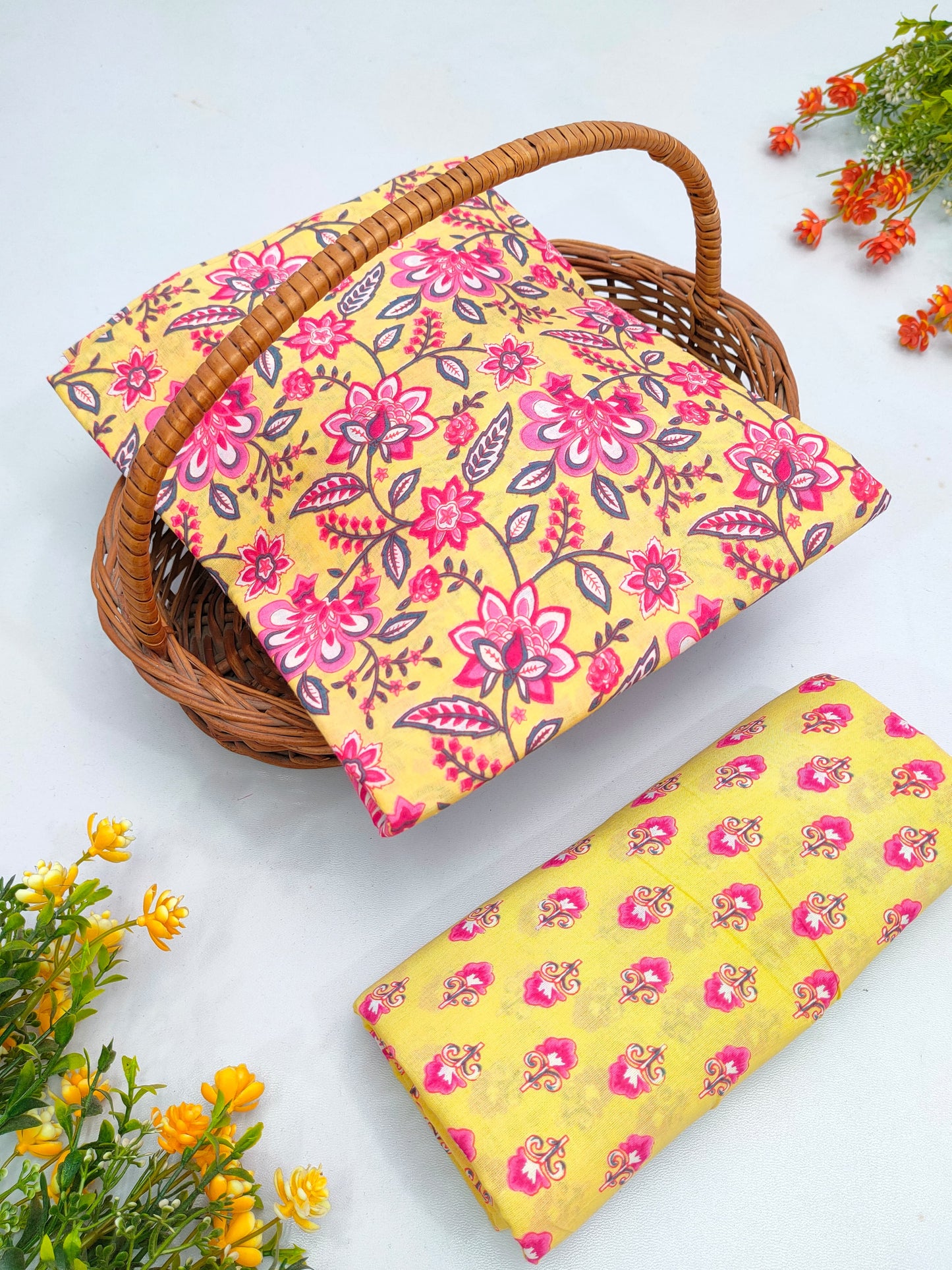 Best Quality Cotton Top Bottom Sanganeri Print Set - BFJFTB26