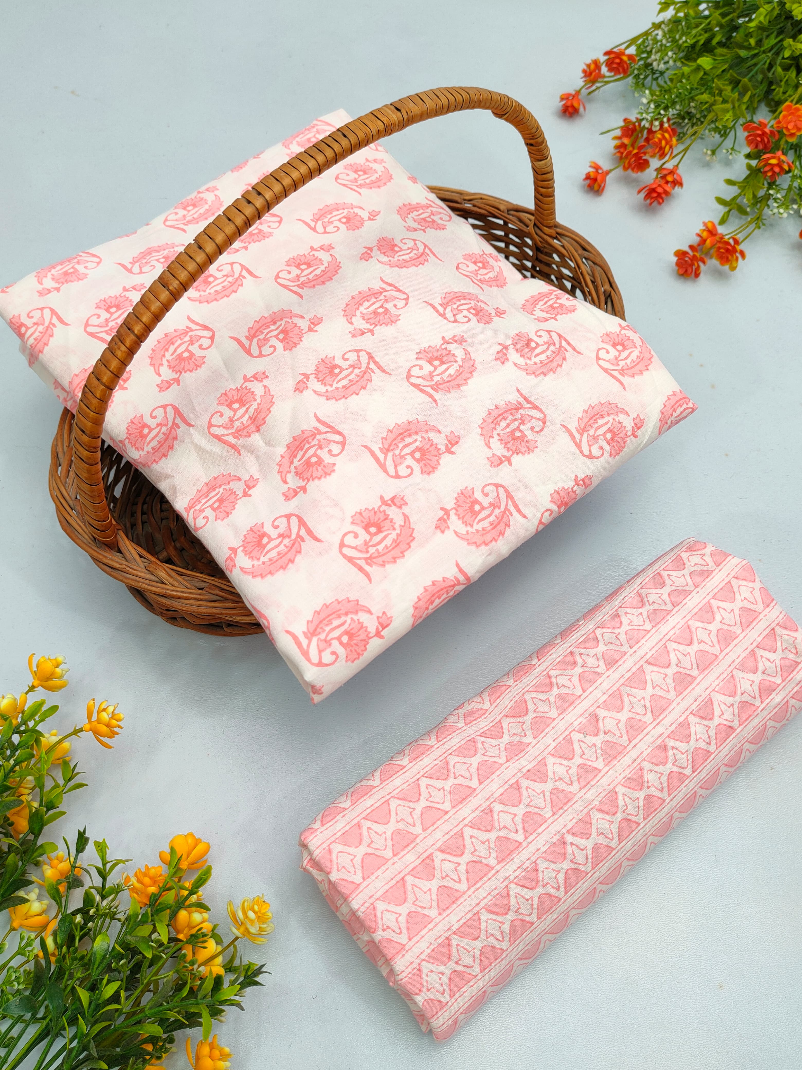 Best Quality Cotton Top Bottom Sanganeri Print Set - BFJFTB2