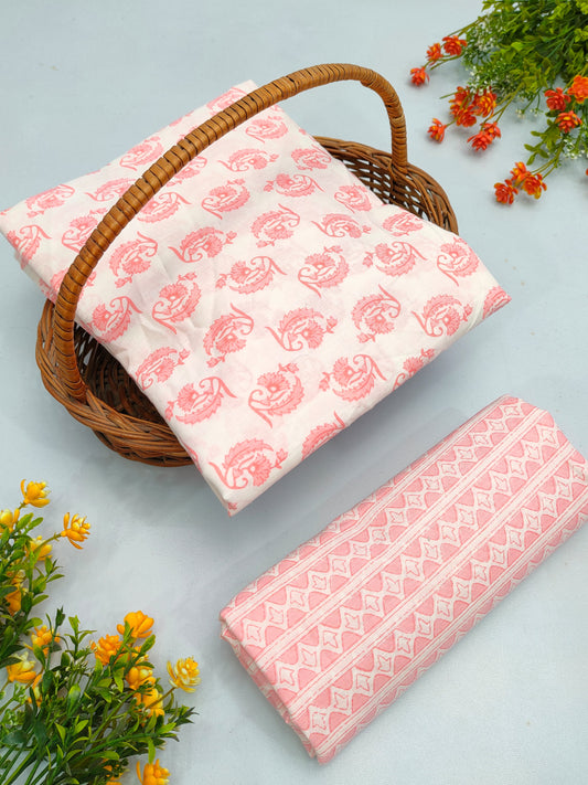 Best Quality Cotton Top Bottom Sanganeri Print Set - BFJFTB2