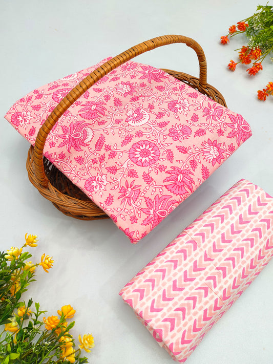 Best Quality Cotton Top Bottom Sanganeri Print Set - BFJFTB33